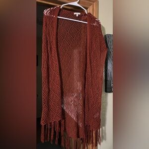 Maurices knit sweater vest in terracotta brown